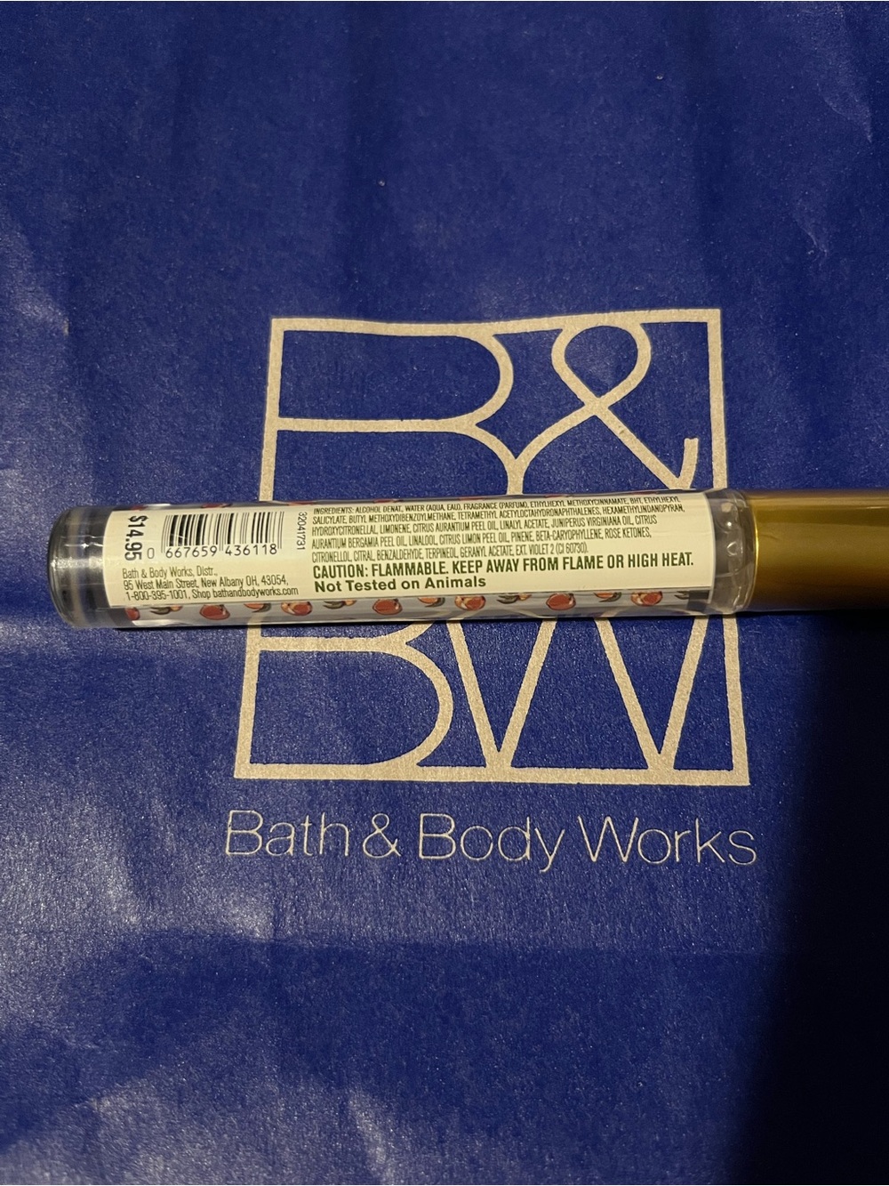 Bath & Body Works Peach Blossom & Nectar Roll-On Fragrance - Gold, Blue, Peach - Picture 2 of 2